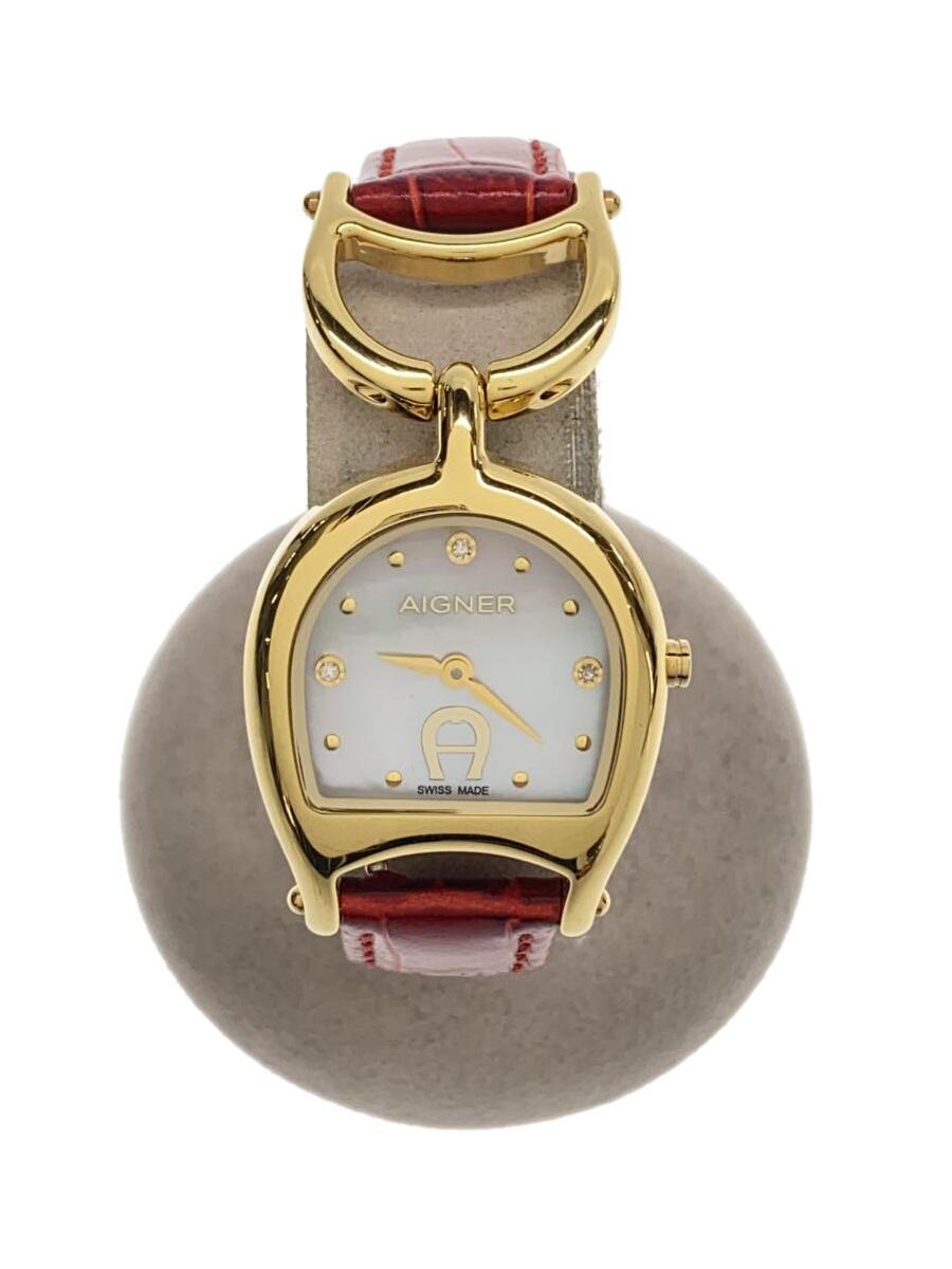 Aigner Arte A32200 Mother of Pearl Dial , RED leather