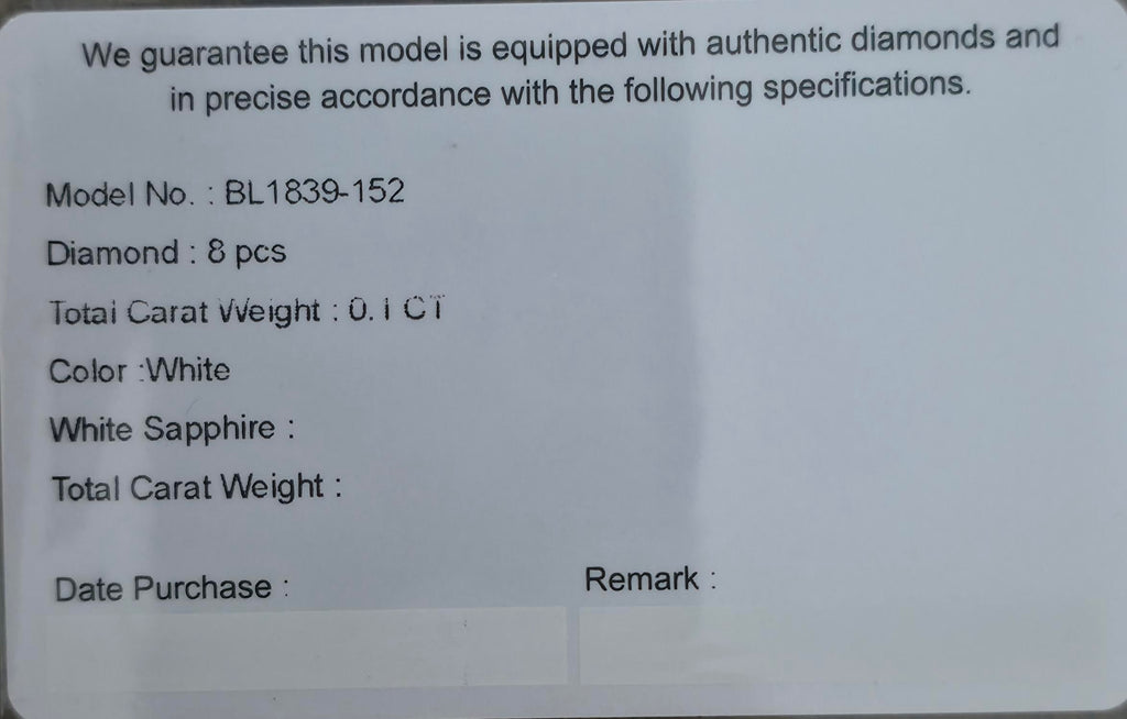 Bentley Automatic Saphire Diamond BL1839-152MWBB