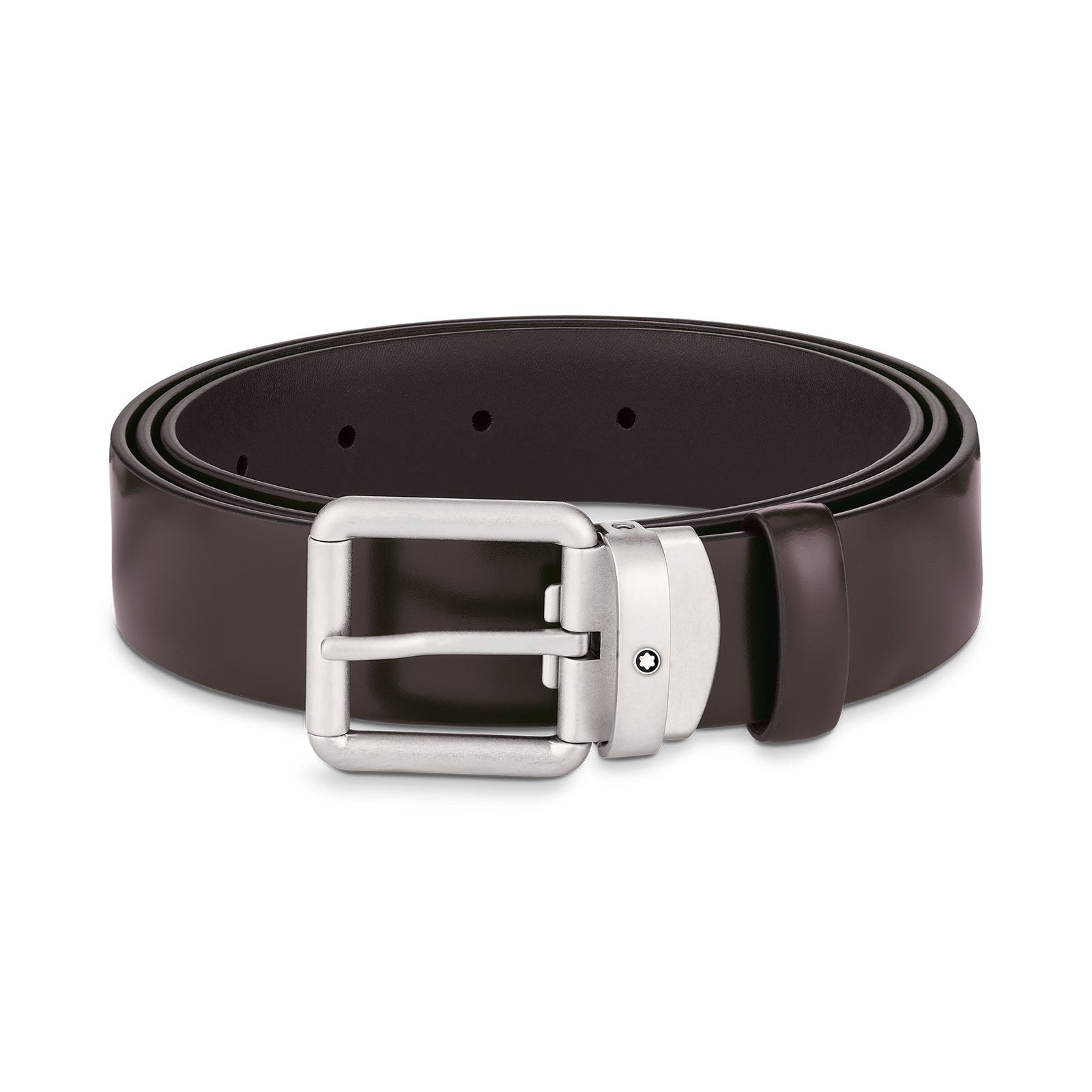 Montblanc Brushed brown 30 mm leather belt Model# 129452