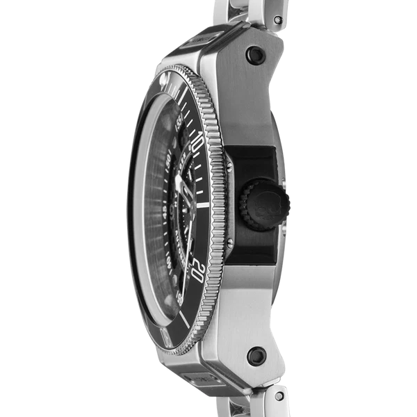 Hydrogen Sportivo Silver Black Bracelet  HW324204