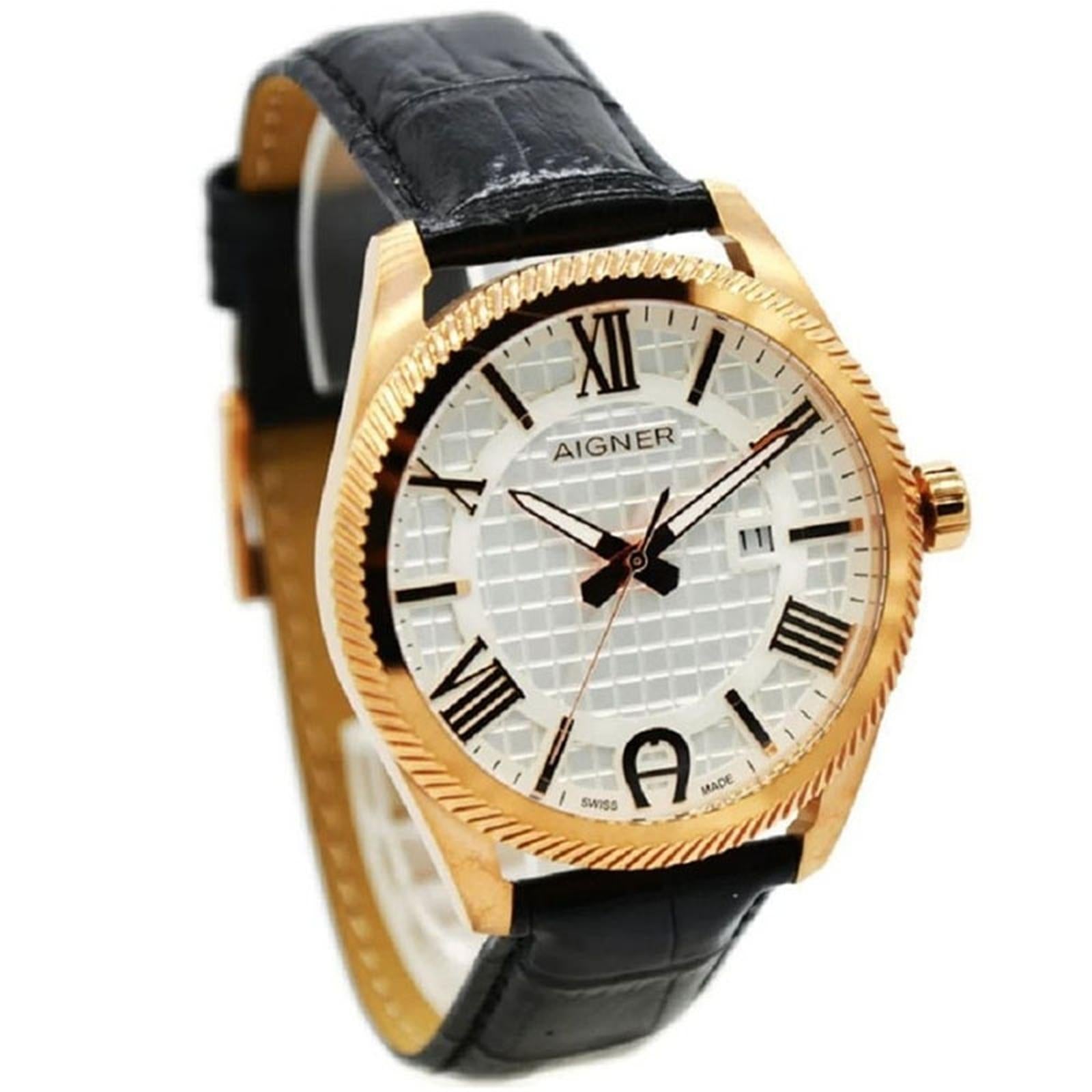 AIGNER Men's watch leather A24144C