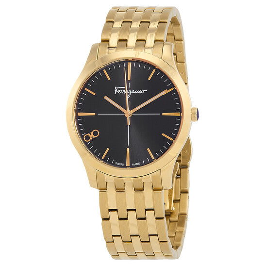 Salvatore Ferragamo Slim Quartz Black Dial Ladies Watch