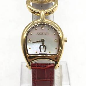 Aigner Arte A32200 Mother of Pearl Dial , RED leather