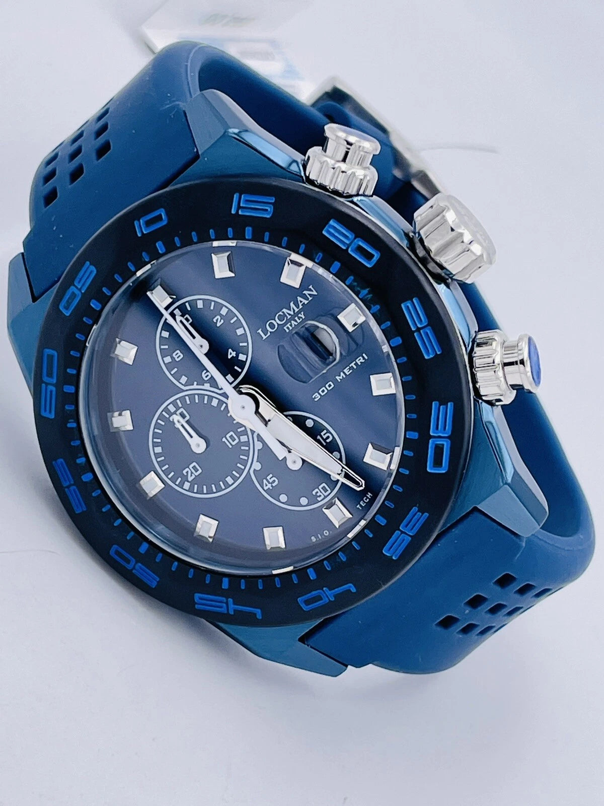 Locman Stealth Quartz Analogue Chronograph Titanium 0217v4-bkblnks2b