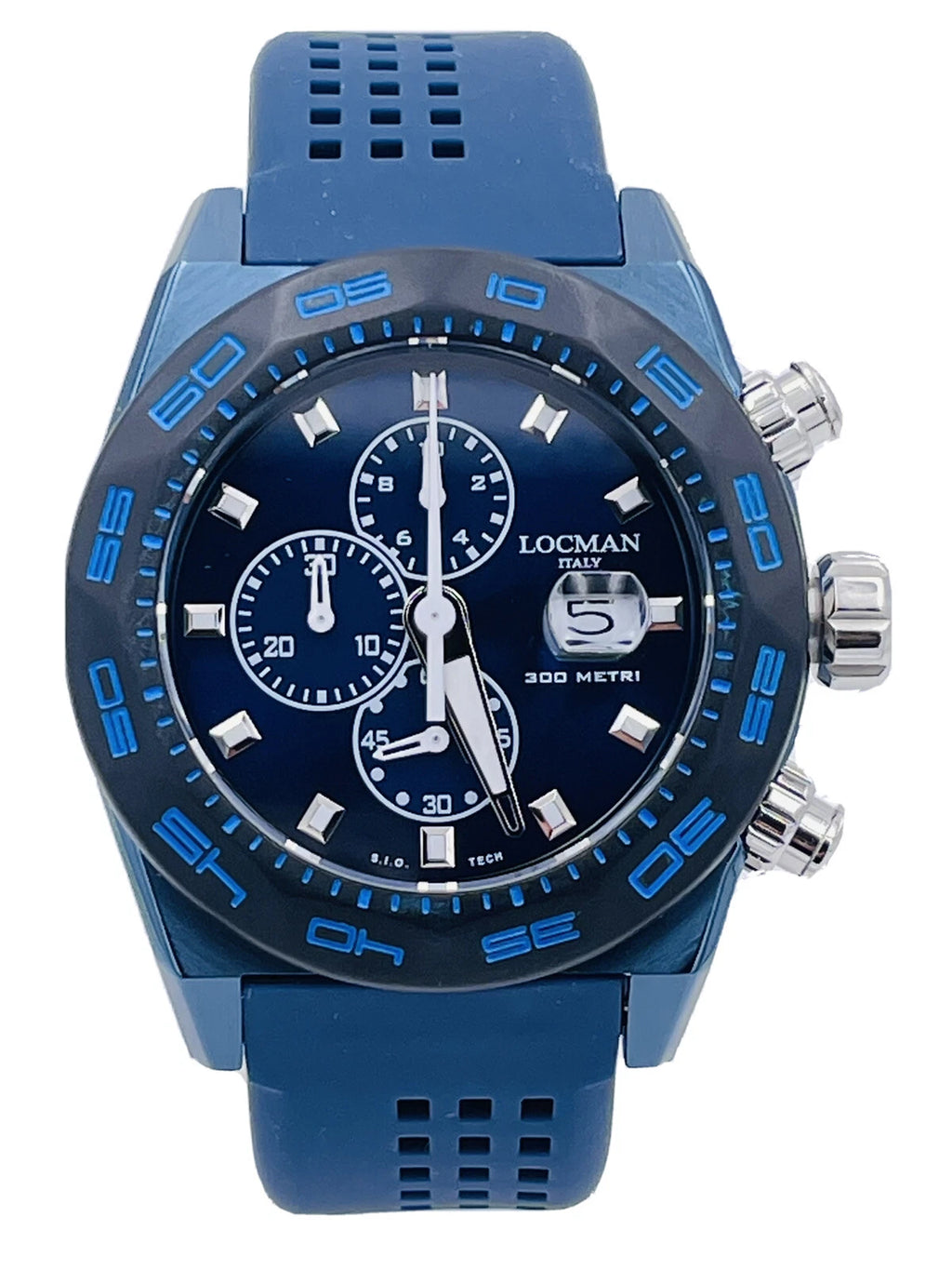 Locman Stealth Quartz Analogue Chronograph Titanium 0217v4-bkblnks2b