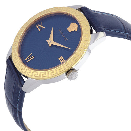 Versace Greca Signature Quartz Blue Dial Ladies Watch Item No. VEVC00219