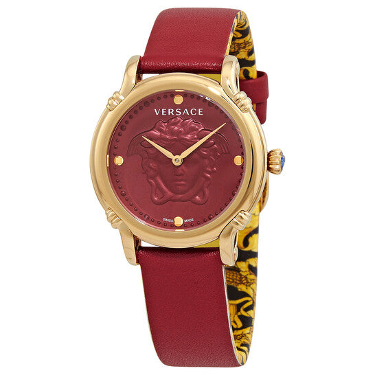 Versace Pin Quartz Red Dial Ladies Watch Item Model VEPN00220